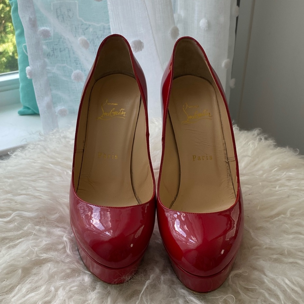 Christian Louboutin Patent Leather Red Pumps 37.5